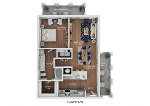 a 1 bedroom floor plan